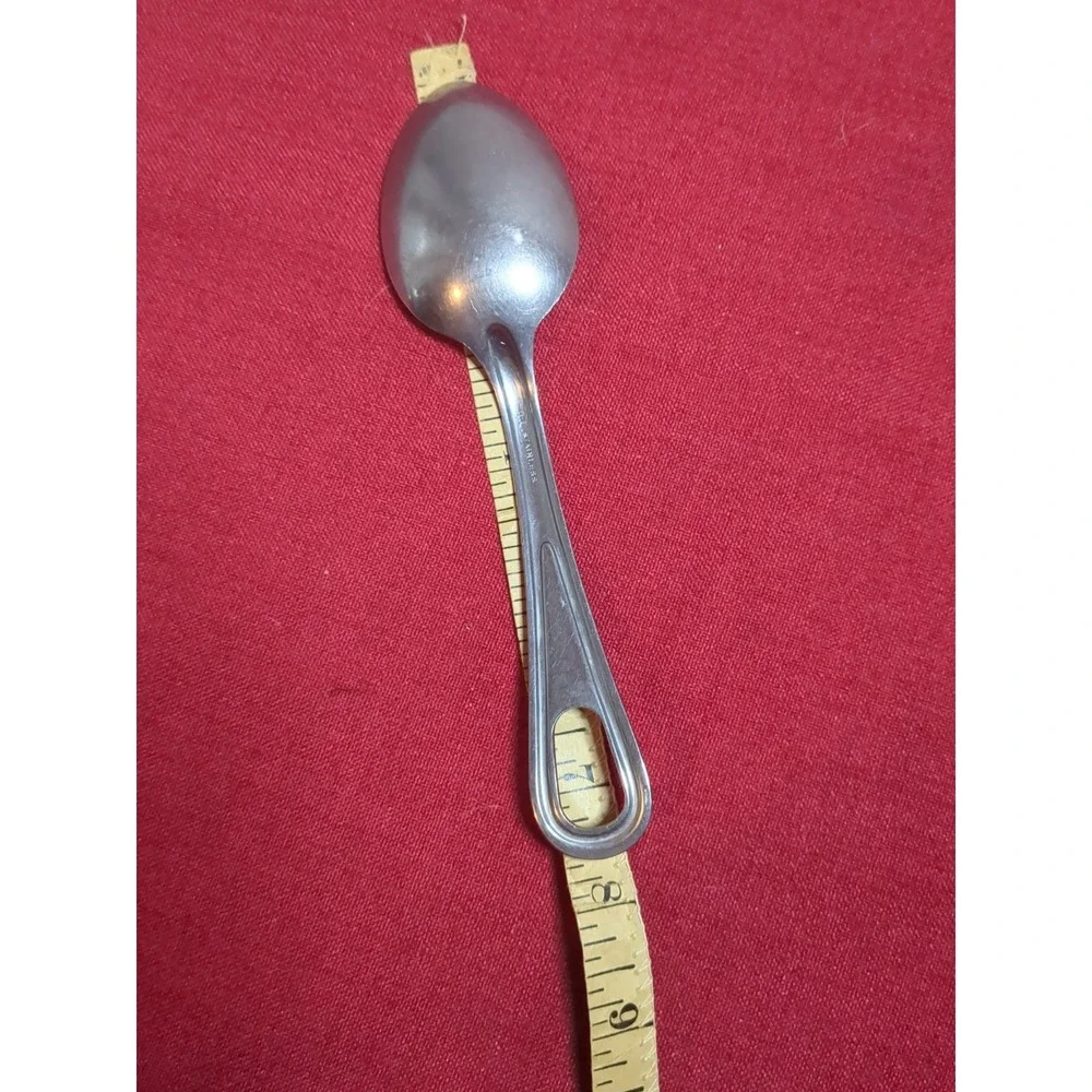 U.S. Military Army USMC Stainless Steel Mess Serving Table Spoon Silco Vintage